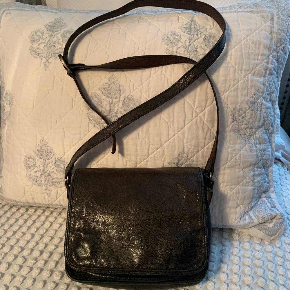Vintage Dark green Leather Crossbody Bag